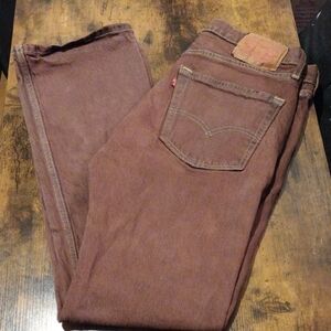Levi's Men's 527 Dyed Brown Jeans W31 L32 🤎